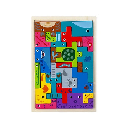 Lernspielwelt - 3D Cartoon Holzpuzzle