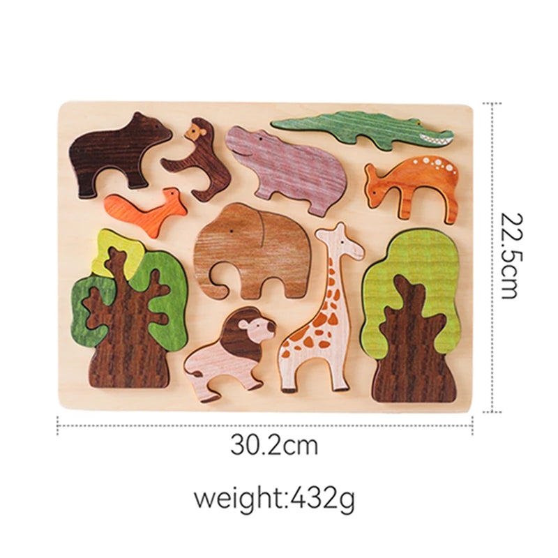 Lernspielwelt - Balance-Spieleug aus Holz „Waldtiere“